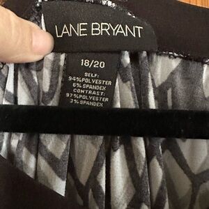 Lane Bryant Black and Gray Patterned shirt